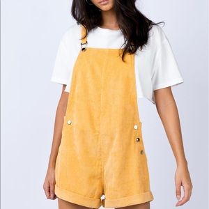 Princess Polly Staveley Overalls - Yellow